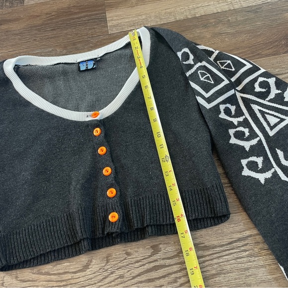 Elhoffer bell sleeve crop goth cardigan M - Picture 13 of 13